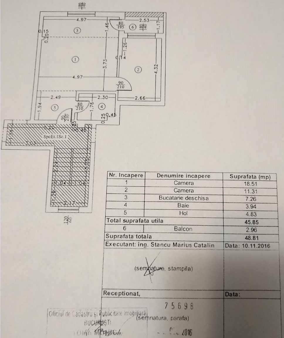 proprietar 2 camere 49m bloc nou 10min metrou Pacii mobilat utilat 1/4