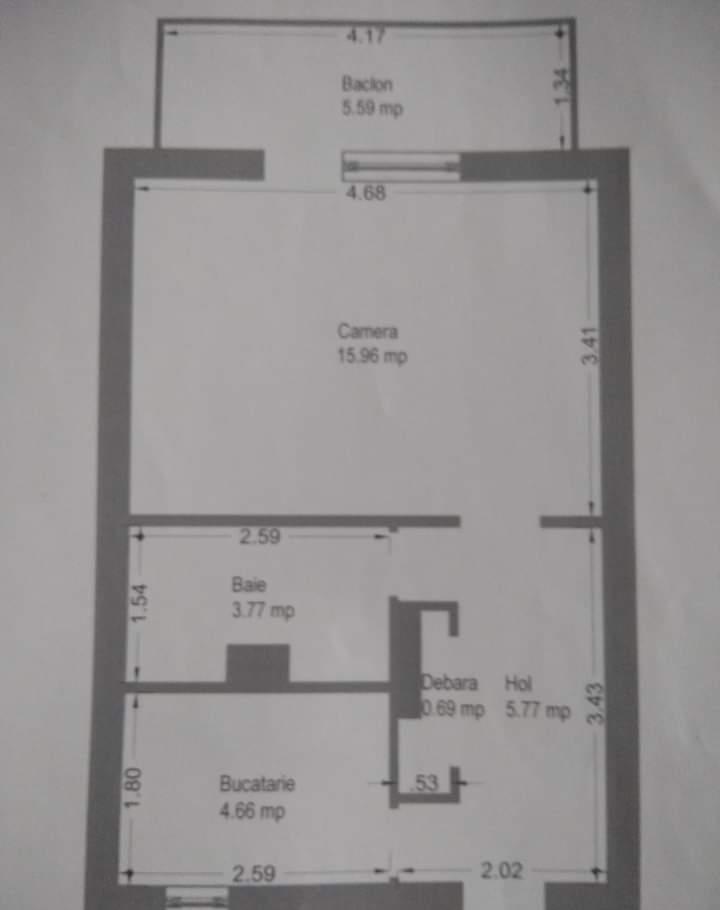 Proprietar închiriez apartament cu 1 cameră