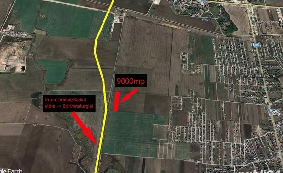 PROPRIETAR, Teren 9000 mp, investitie, Berceni, deschidere 41ml drum, lotizare, parcelare.