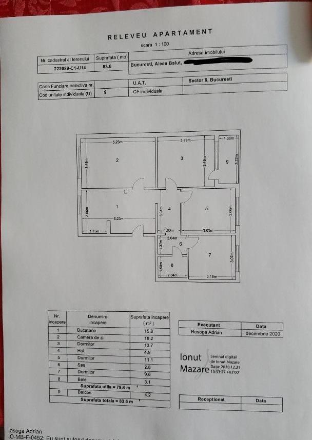 Proprietar, vand 4 camere Dr.Taberei-Valea Argesului