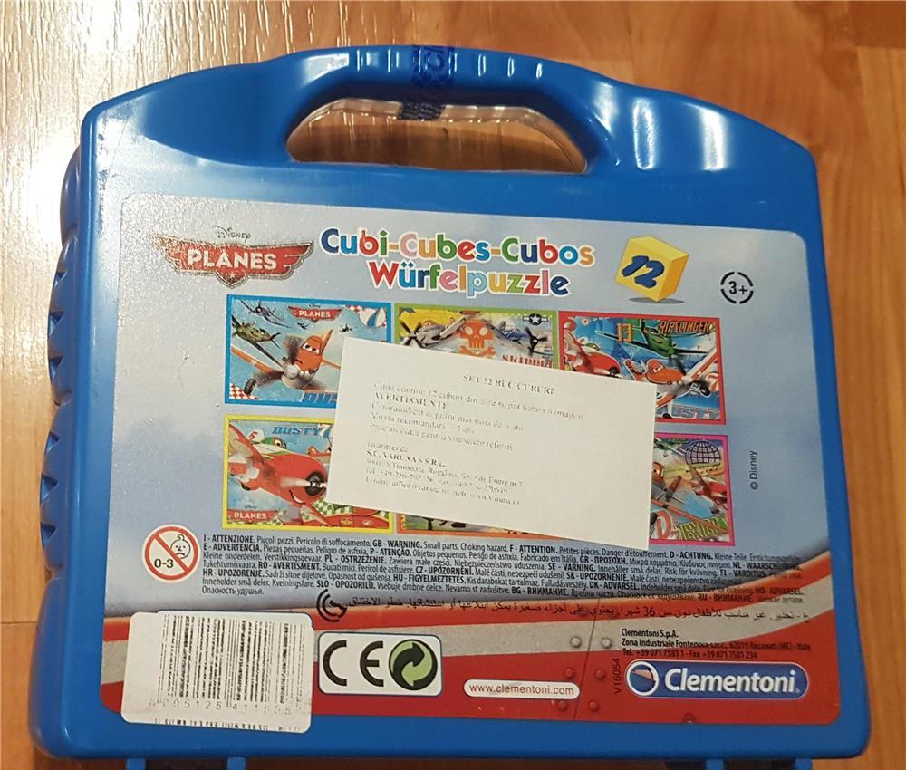 Puzzle cuburi Clementoni - Disney Planes (Avioane), 12 piese