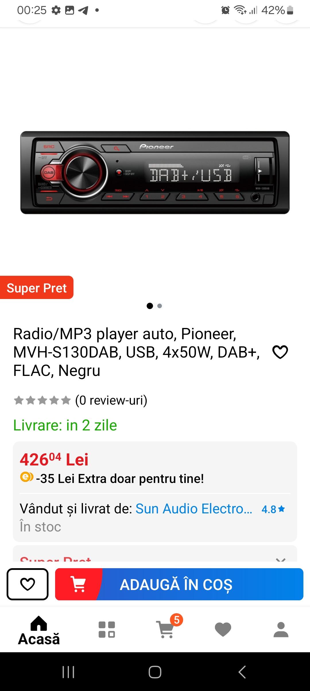 Radio/Mp3 player auto
