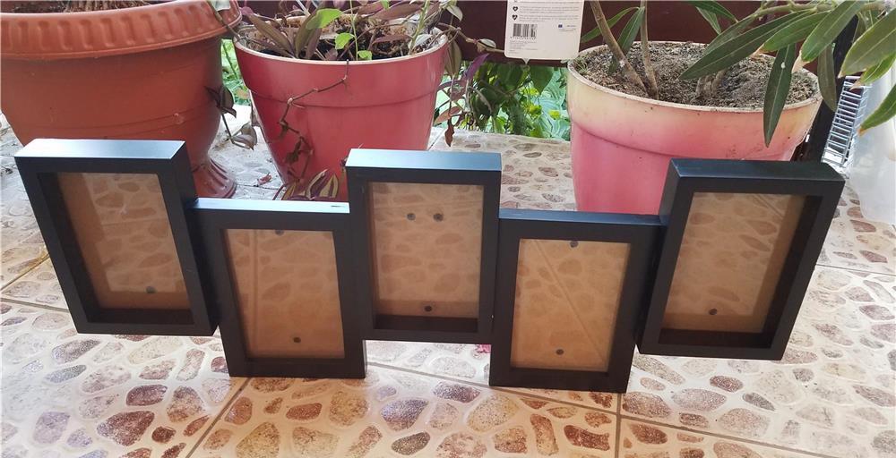 RD196 Rama foto neagra cu suport pentru 5 poze