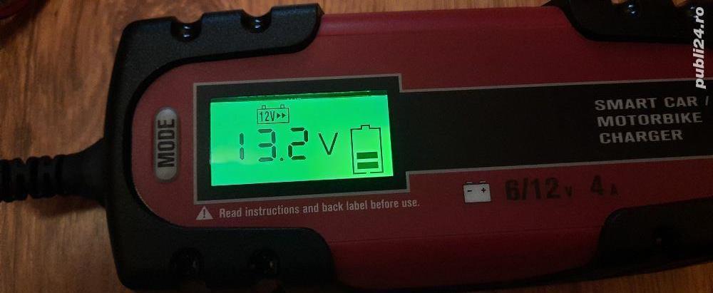 Redresor Auto pentru baterie 6V - 12V 4A, cu microprocesor si display, Nou!