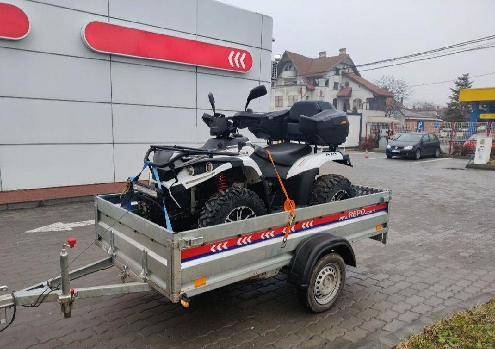 Remorca platforma atv moto de închiriat 260 x 135 cm util