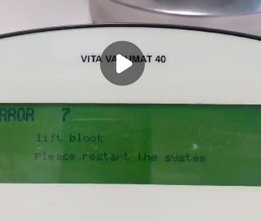 Reparatii cuptoare tehnica dentara Vita Vacumat 40, 40T, 4000, 6000 Lift block Error 7