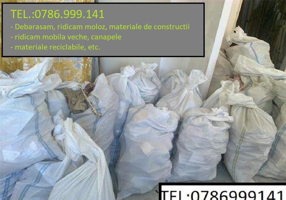 Ridic moloz, mobila, canapele, mutare, debarasare ieftin