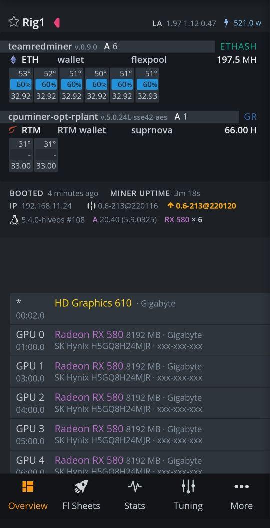 Rig minat 6xRX580 8Gb