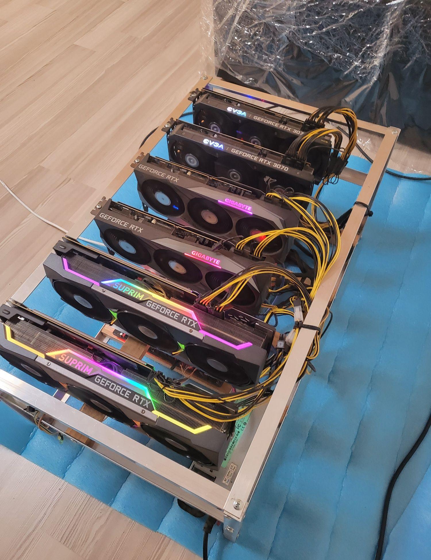 Rig mining minat GeForce RTX 3070 non-LHR 375Mh