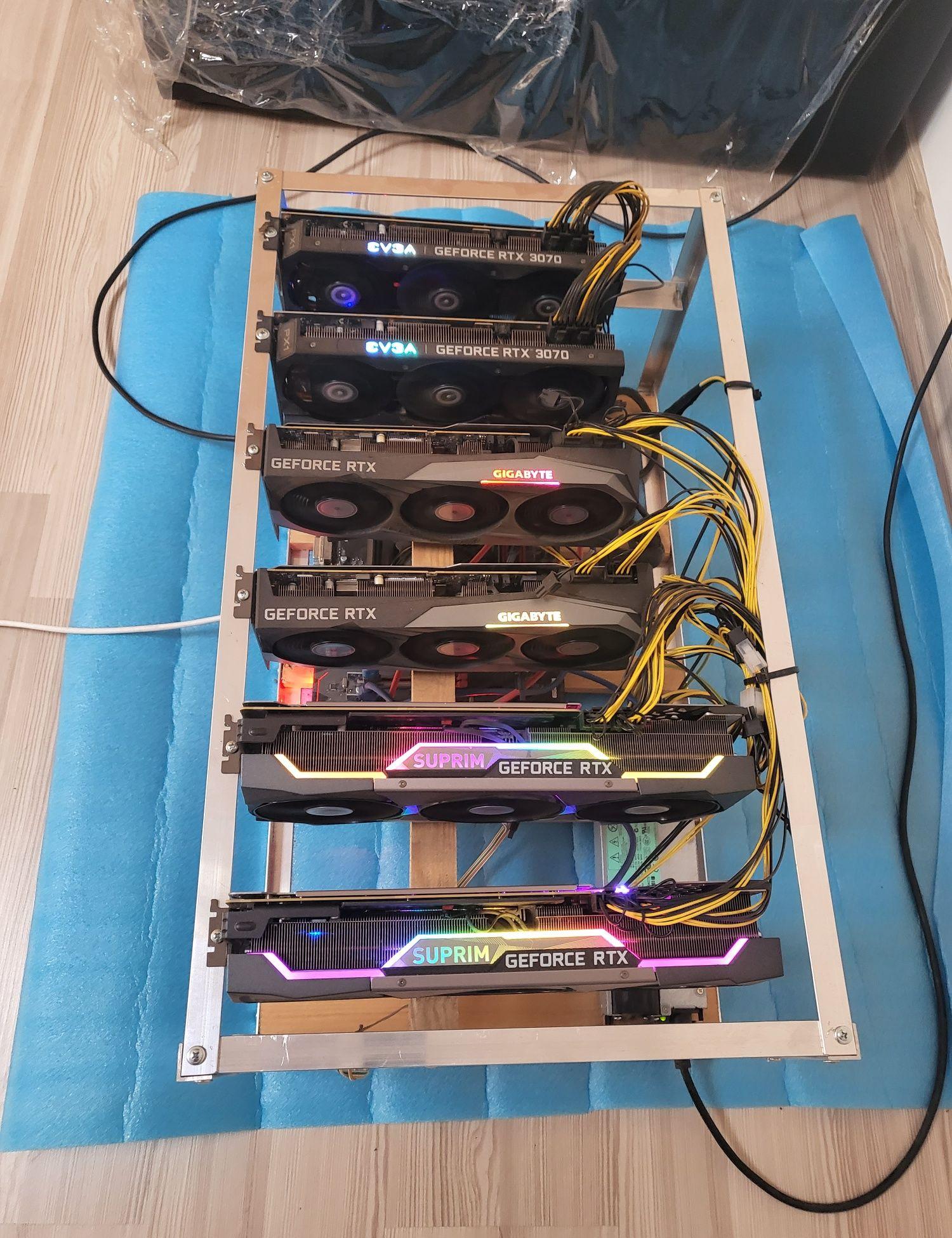 Rig mining minat GeForce RTX 3070 non-LHR 375Mh