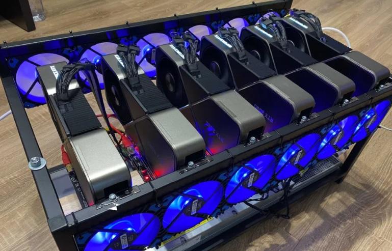 Rig mining Nvidia RTX 3060 Ti, Ethereum, Bitcoin