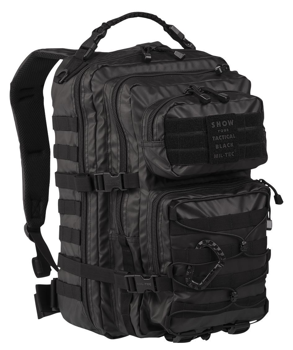 RUCSAC MILITAR MIL-TEC TACTICAL BLACK Marime L 36 litri Negru