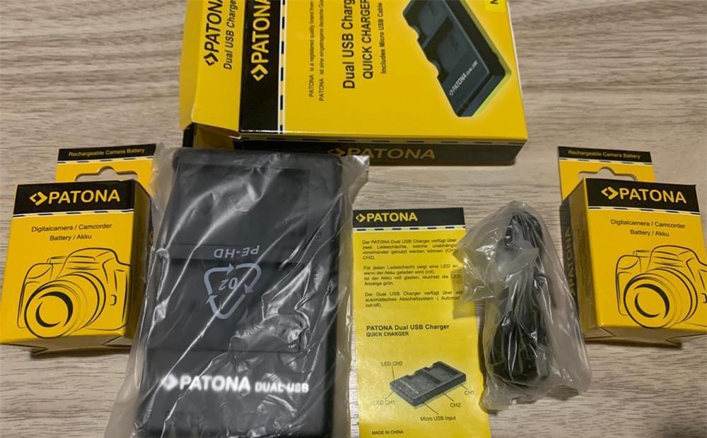 (S) Incarcator DUAL USB PATONA 1961 NB 2-L , 2 acumulatori NB-2L 1002, aparat foto