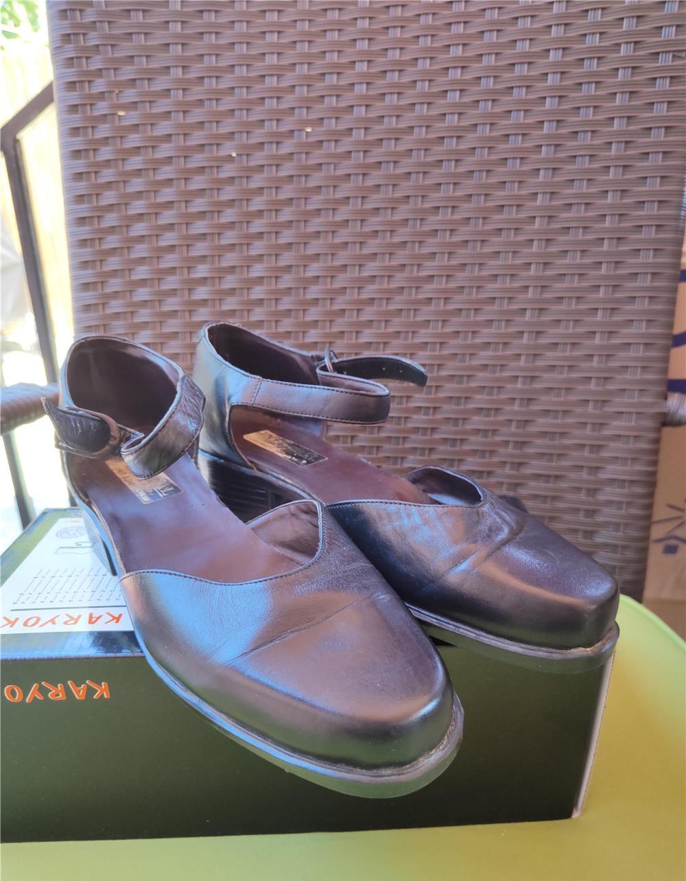 Sandale Pantofi Piele Stare Buna pt. Doamne (Negri 38-39)