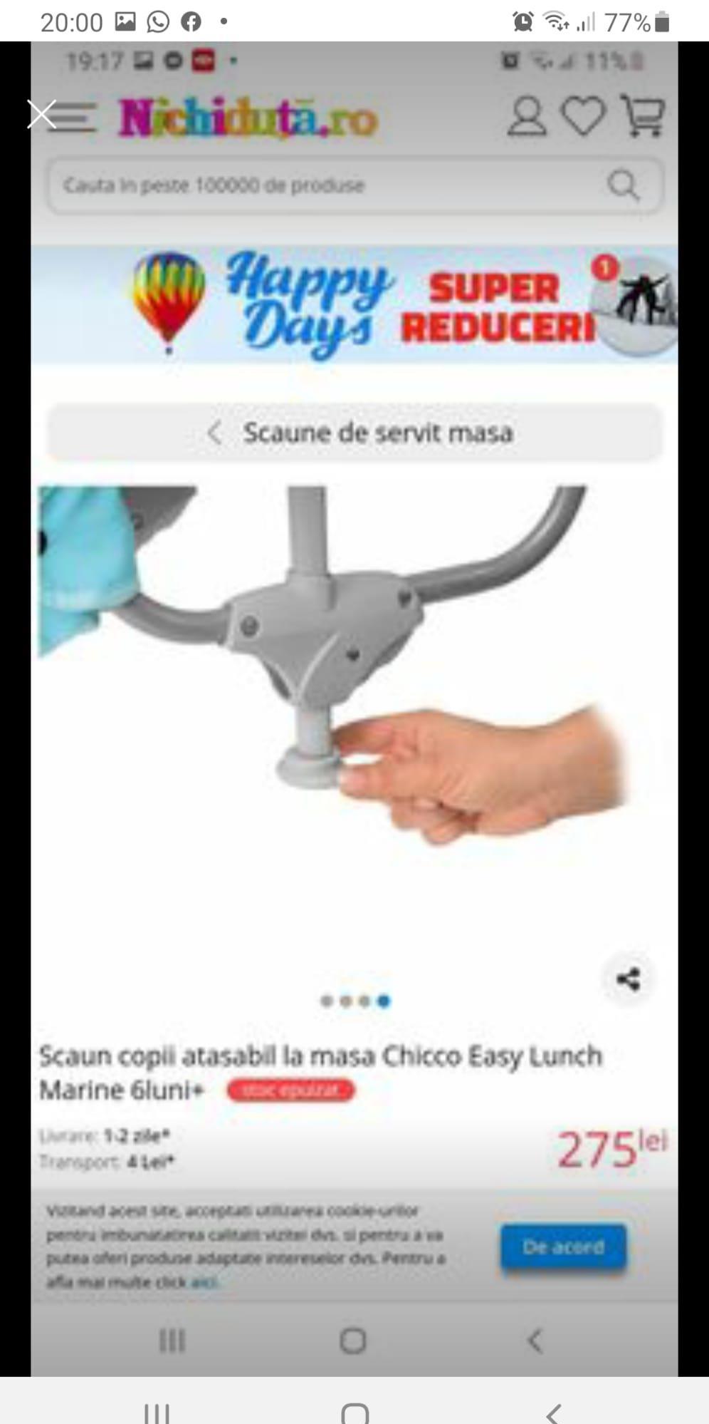 scaun atasabil masa pentru copii