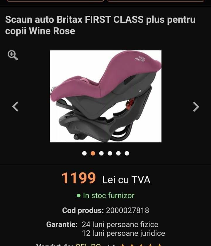 scaun auto britax  römer ptr 0-18