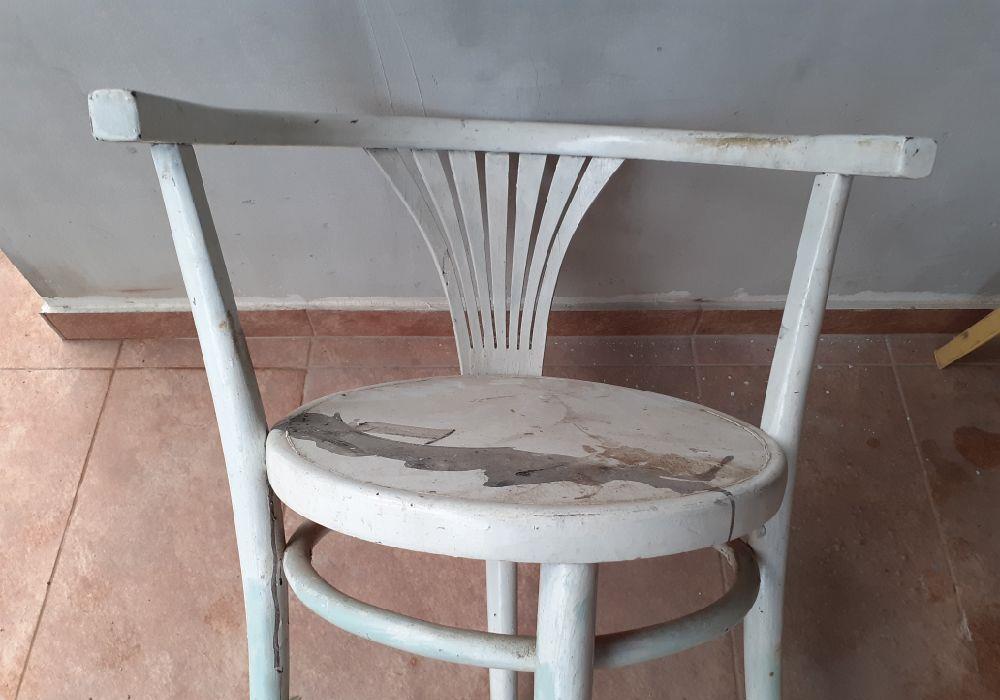 Scaun Thonet din 1920, scaun original nr 28, eticheta si marcaj original