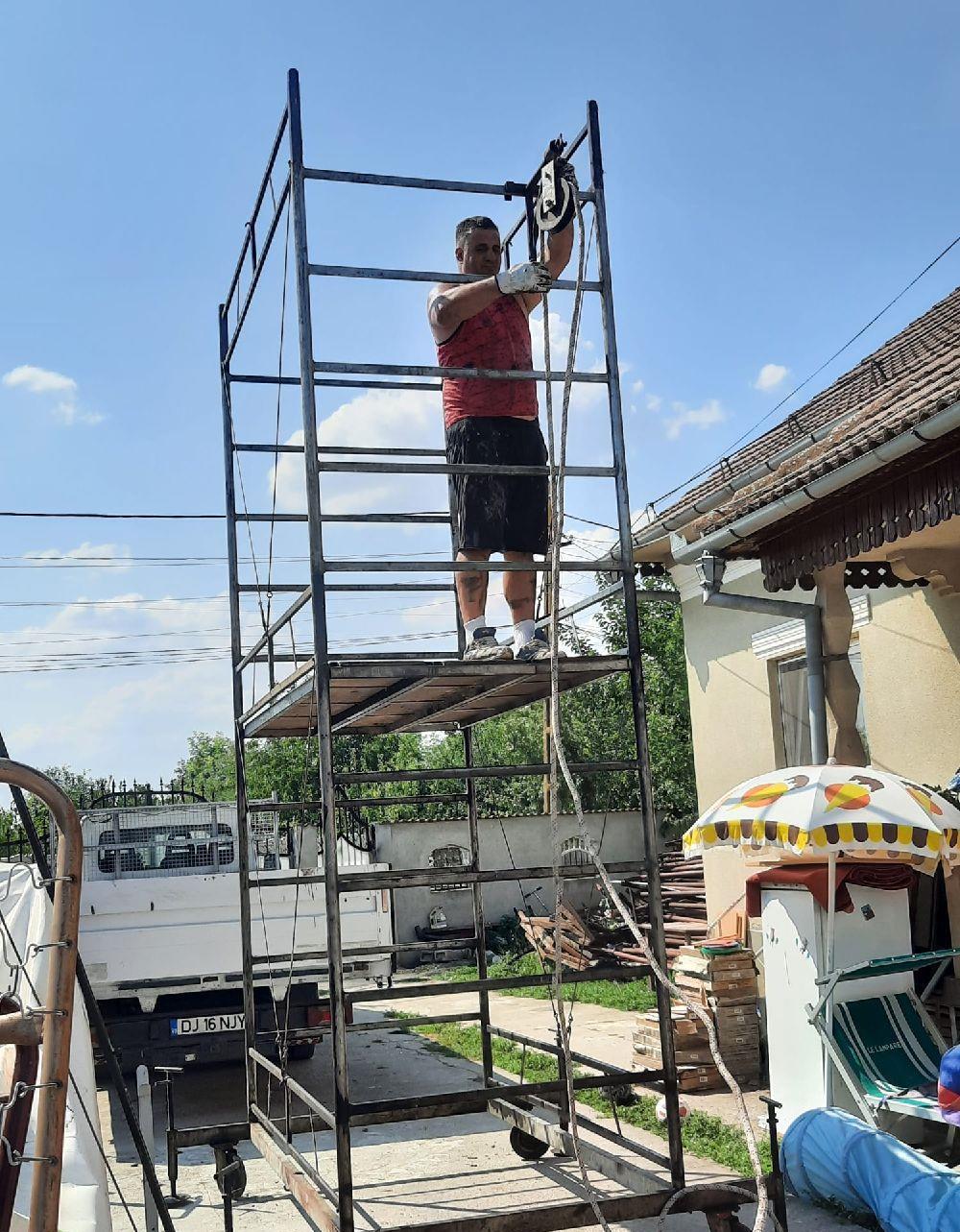 schelă mobilă pe roți aluminiu 20m