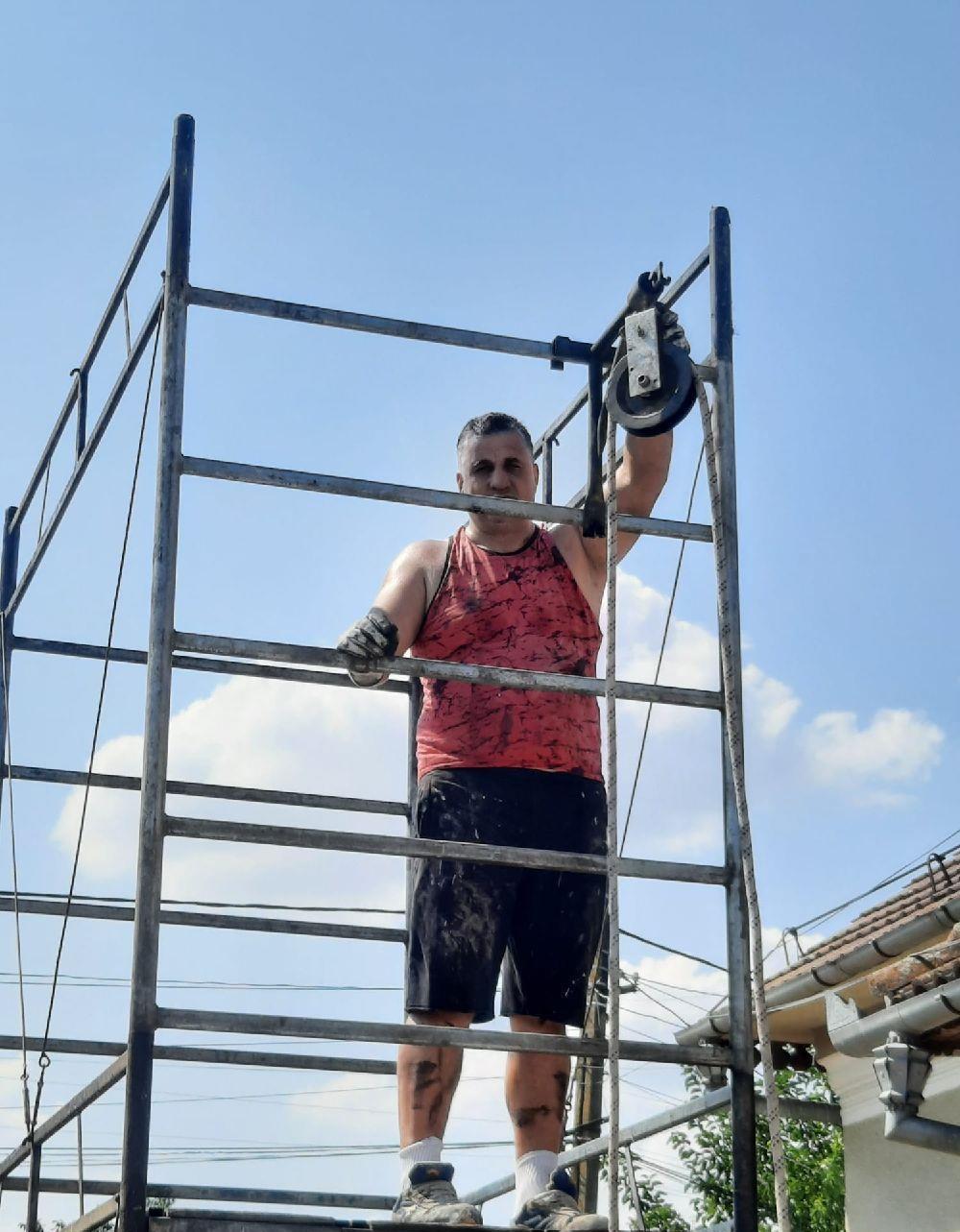 schelă mobilă pe roți aluminiu 20m