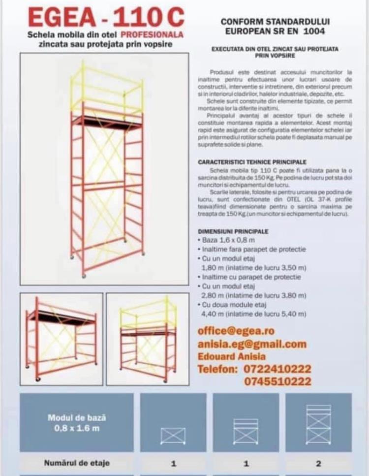 Schelă mobilă profesională EGEA 110C