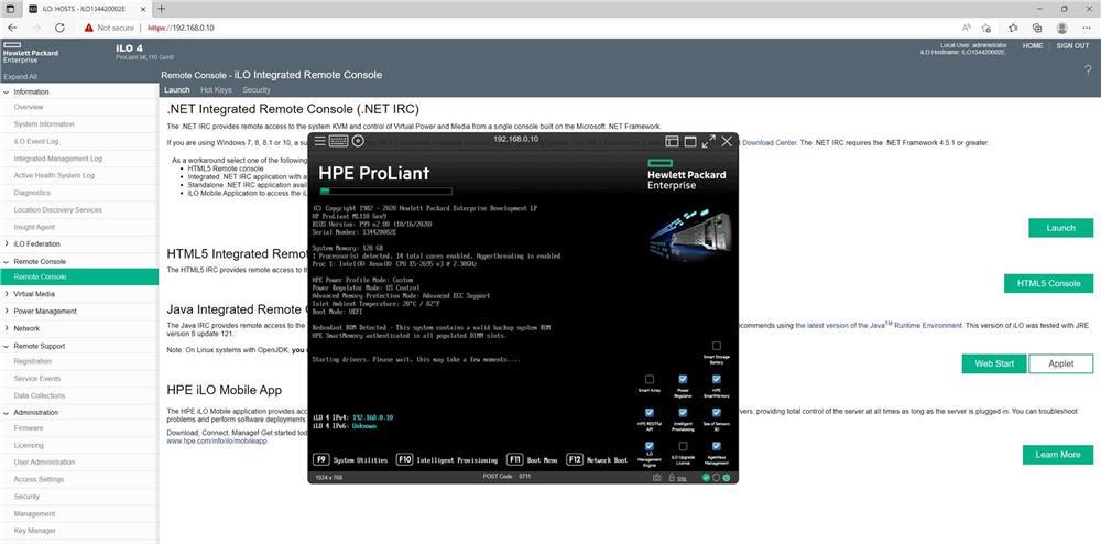 Server / Workstation HP ML110 Gen9 Xeon E5-2695v3 14C/28T 128GB ddr4