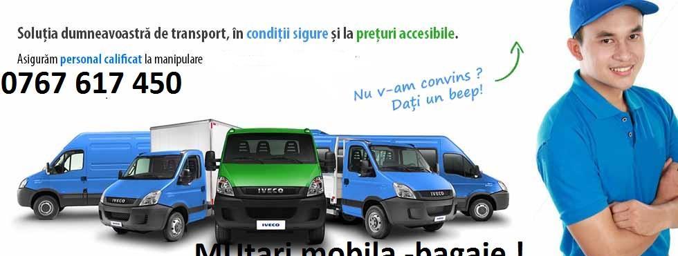 Servicii transport - mutari diverse - relocari - diverse Ridic Moloz-Debarasari Timisoara