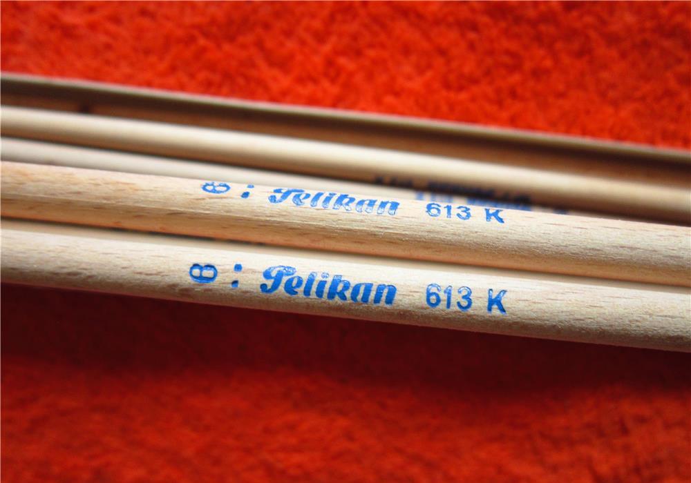 set 10 pensule Pelikan -vintage, seria 613 K marimea 6,made Germany