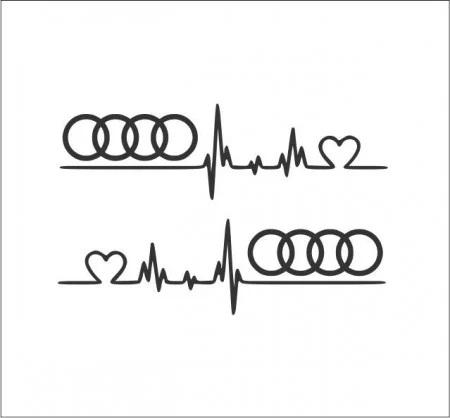 Set 2 Stickere Audi 20cm
