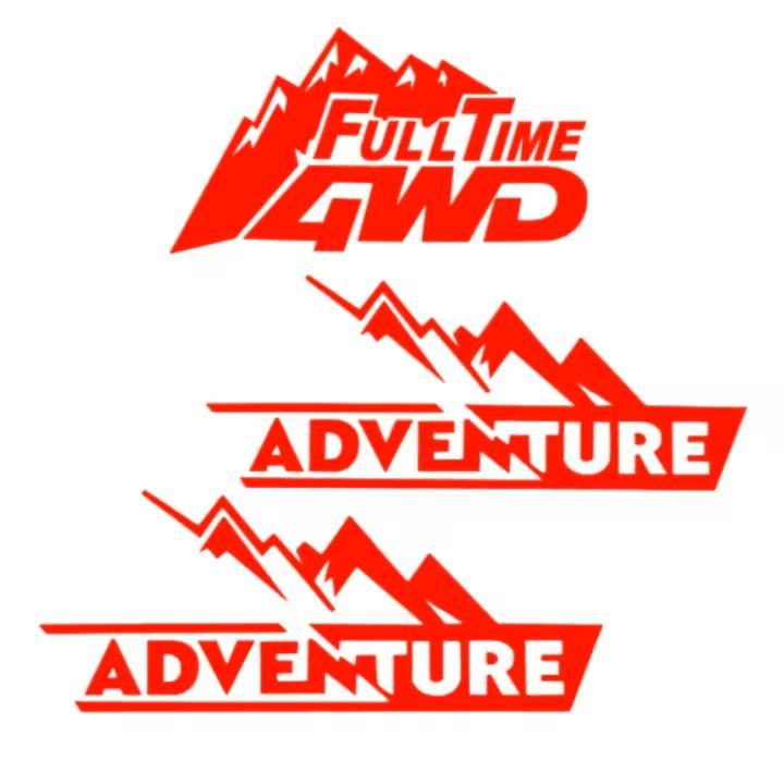 Set 3 stickere Adventure 4WD