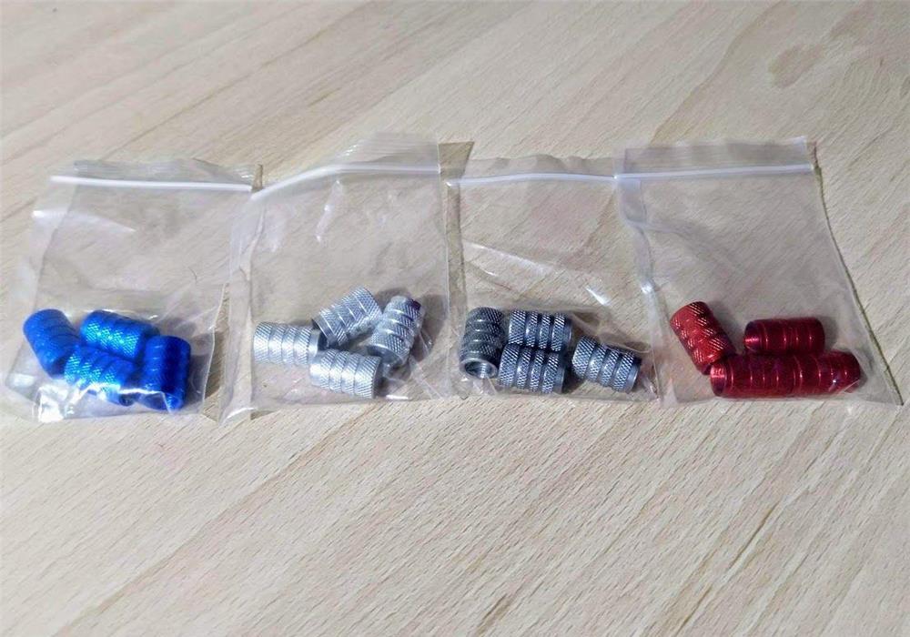 Set 4 buc. capace valva roata auto aluminiu