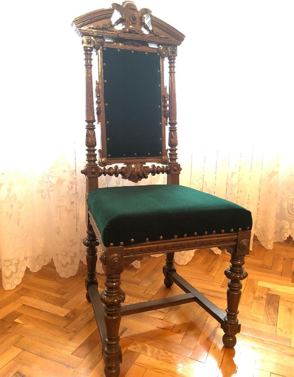 set 4 scaune lemn sculptat