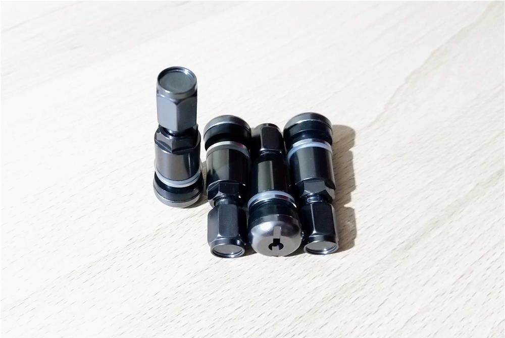 Set 4 Valve Auto Metalice - Aluminiu MS-525AL - TITANIUM GRAY + Capace