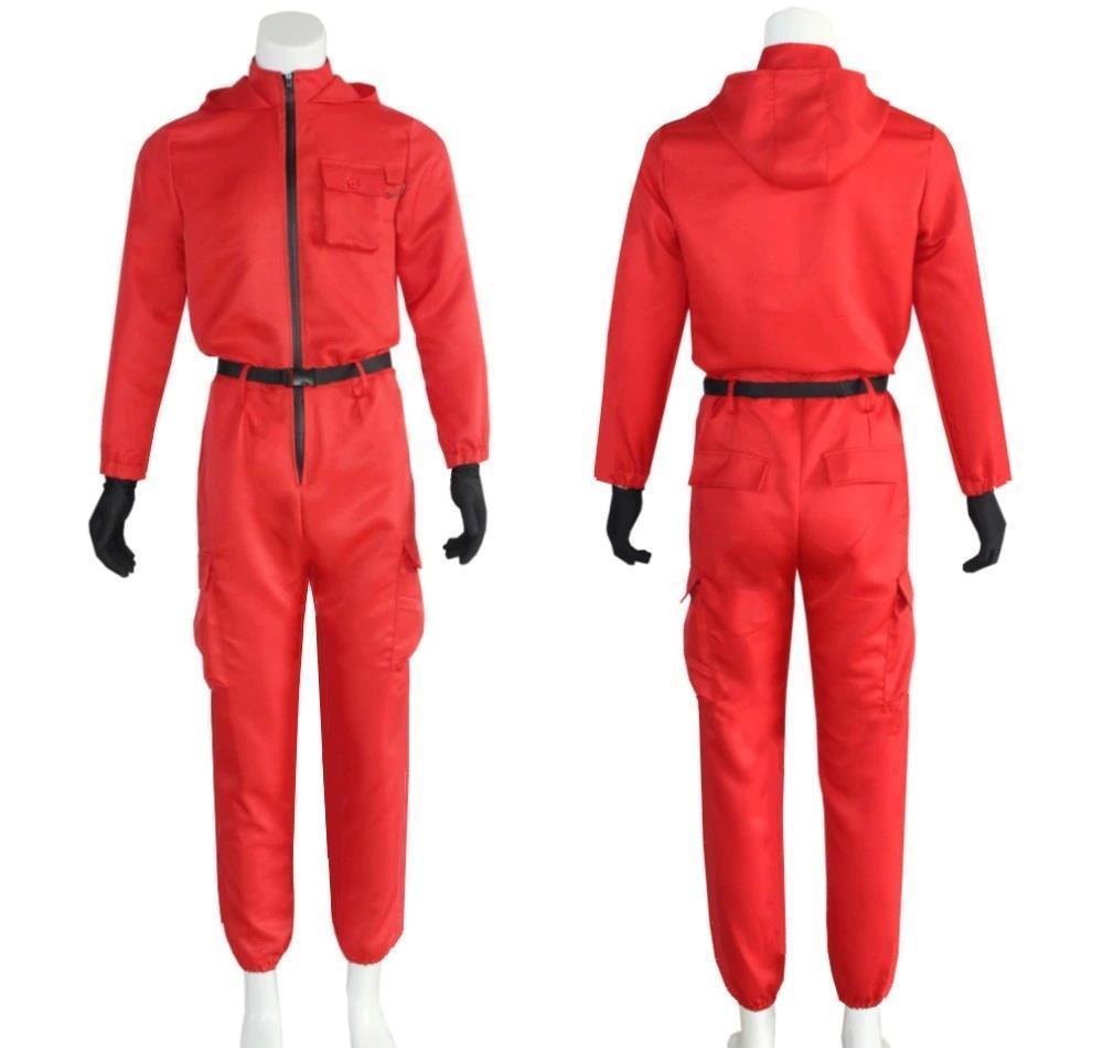 Set 5in1 costum masca curea manusi Squid Game Jocul Calamarului +CADOU