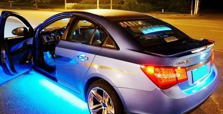 Set 8x lumini LED tuning auto masina DRL COB SuperBright WaterResistant 6 culori +CADOU!