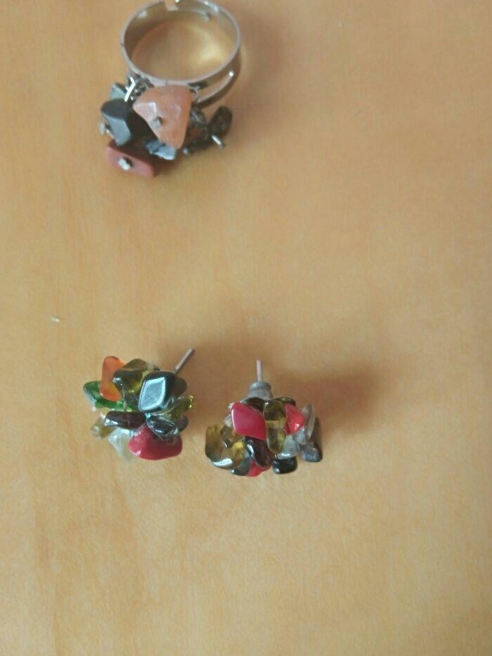 Set agate turcoaz, negru