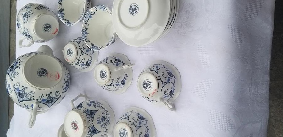 Set cafea portelan Bone China vintage