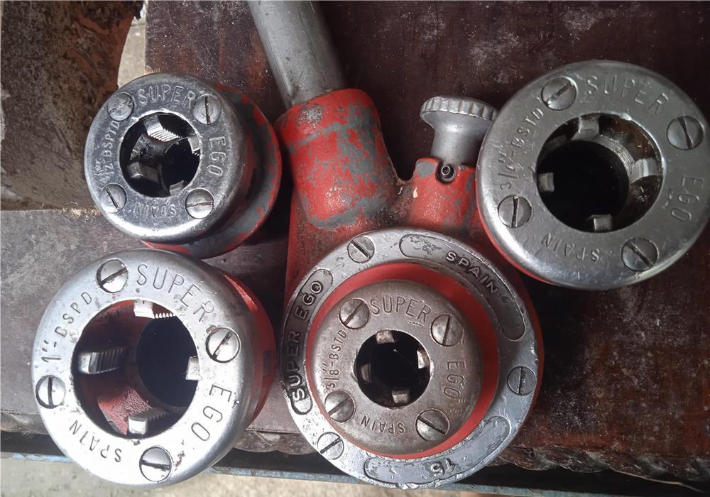 Set filiere teava EGO Spania,3/8,1/2,3/4 si 1 toll