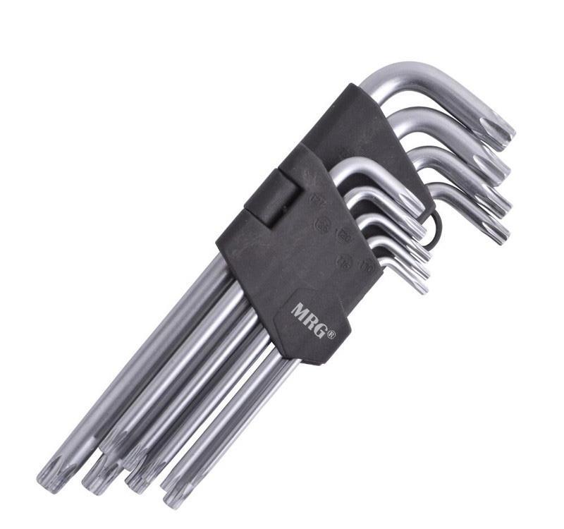 Set Imbus Torx 9 bucati MRG, T10   T50, Crom-Vanadiu C415