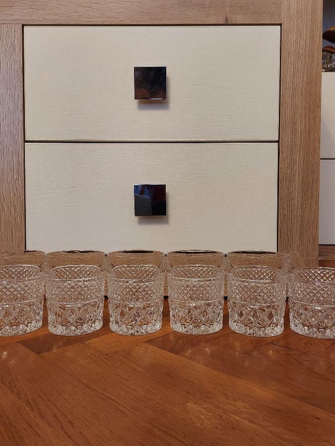 SET PAHARE CRISTAL + TABACHERA CRISTAL
