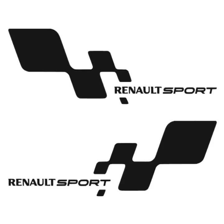 Set stickere stanga-dreapta Renault Sport, negru, 30cm