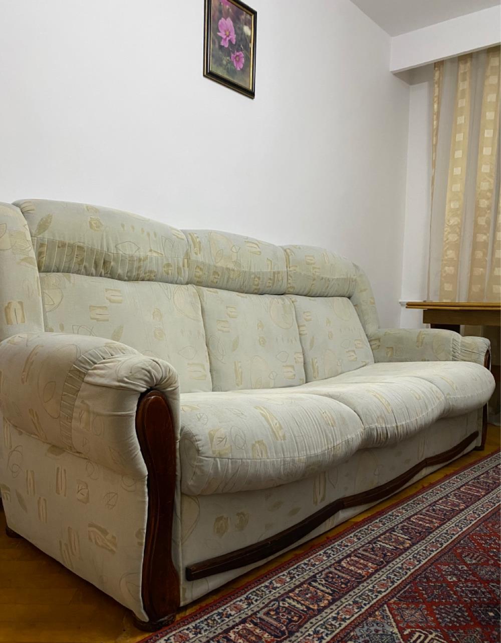 Set vintage Canapea 3 locuri + 2 Fotolii, toate extensibile