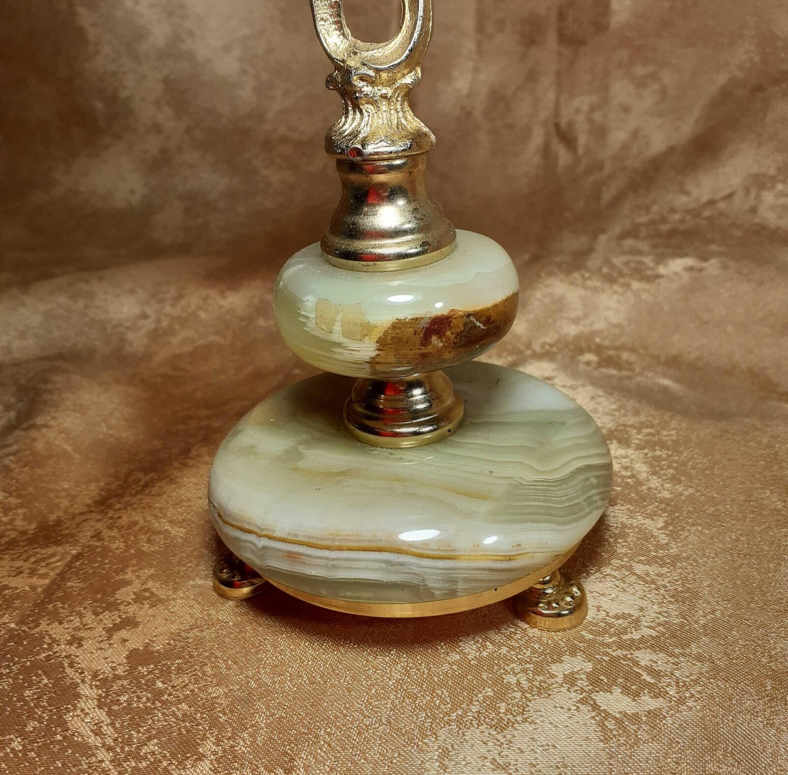 Sfesnic dublu bronz aurit, inox, Baroc, colectie, vintage