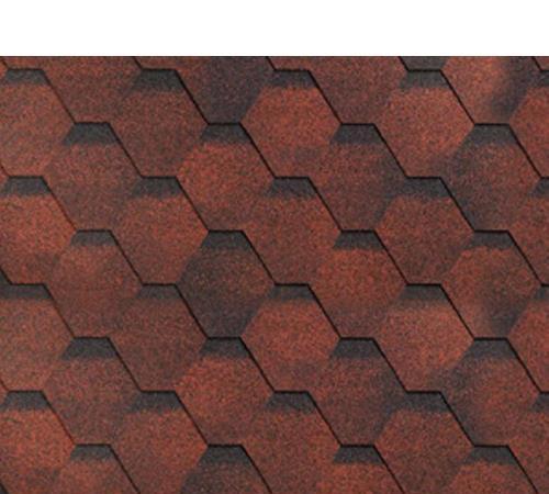 Sindrila bituminoasa hexagon si solzi, rosu, verde, maro