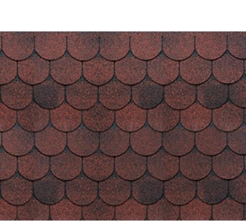 Sindrila bituminoasa hexagon si solzi, rosu, verde, maro