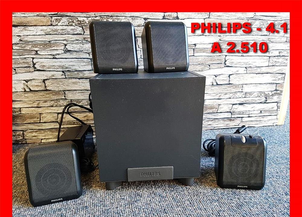 Sistem audio 4.1 Philips boxe subwoofer difuzoare sateliti