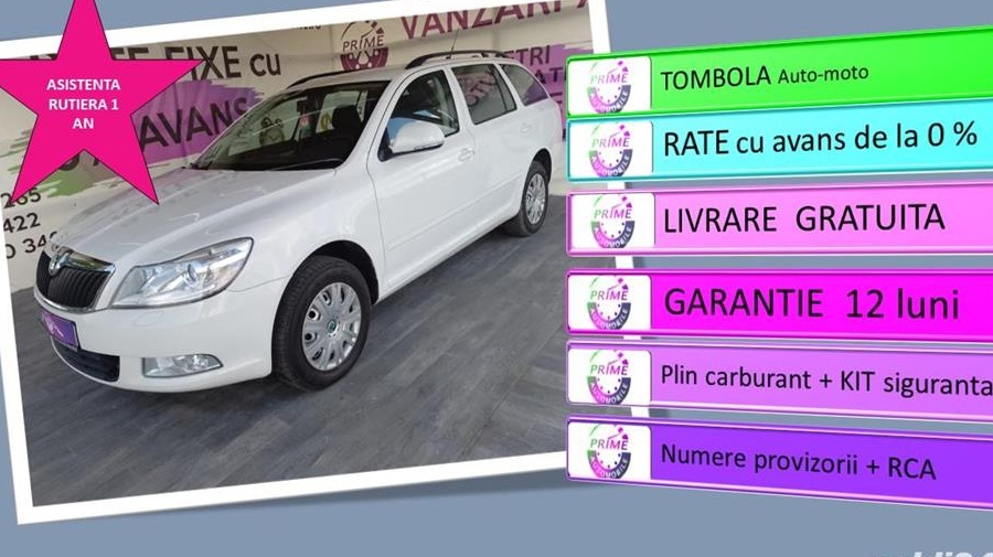 SKODA OCTAVIA TDI 4X4 LIMUZINA COMBI ALB / AN 2012 / EUR 5 / 2.0 DIESEL / 140 CP / 224311 KM