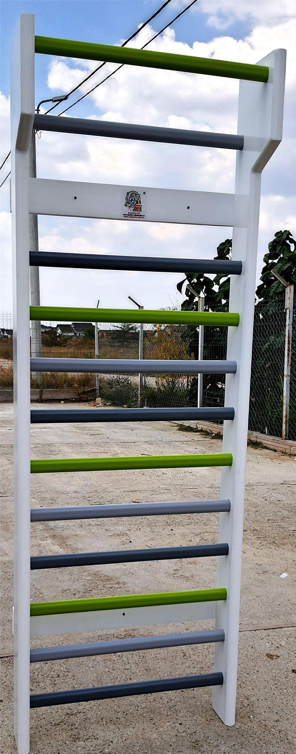 Spalier Gimnastica SCHROTH, 200x80 cm, Colorat, 12 Bare - M220LC12