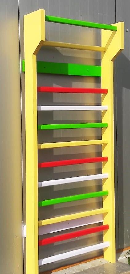 Spalier Gimnastica SCHROTH, 200x80 cm, Colorat, 12 Bare - M220LC12