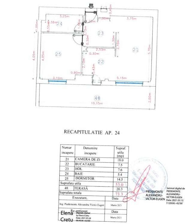 Spatii comerciale de 55 mp utili si terasa de 20 mp COMUNA 1 DECEMBRIE