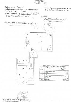 Spatiu comercial, 53mp, Ultracentral, Bucuresti, 2500 euro